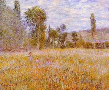 Impressionism Flowers Painting - A Meadow Claude Monet Impressionism Flowers